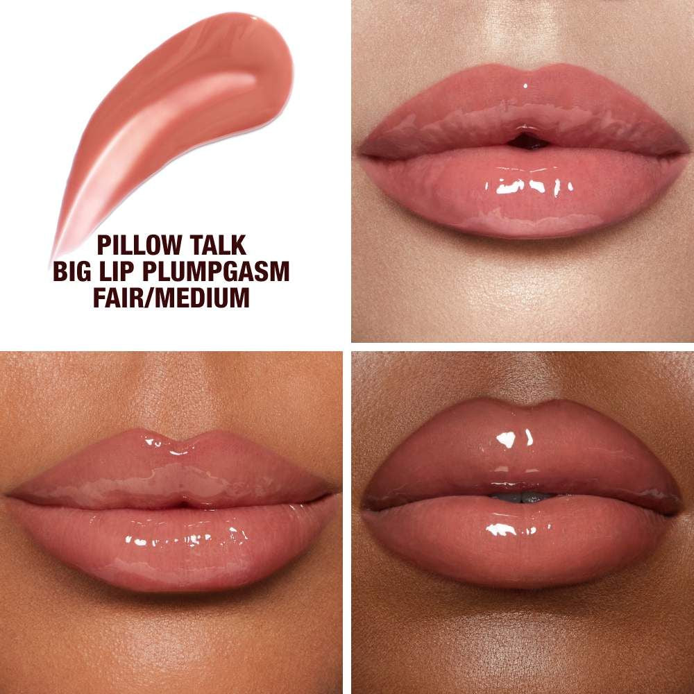 Charlotte Tilbury Big Lip Plumpgasm Plumping Lip Gloss - Pillowtalk Fair-Medium(Pa kuti)