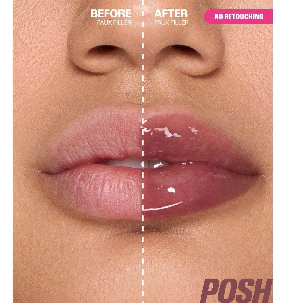 Huda Beauty Faux Filler Extra Shine Lip Gloss - Posh